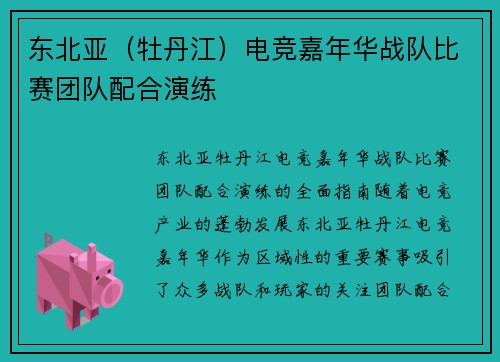 东北亚（牡丹江）电竞嘉年华战队比赛团队配合演练